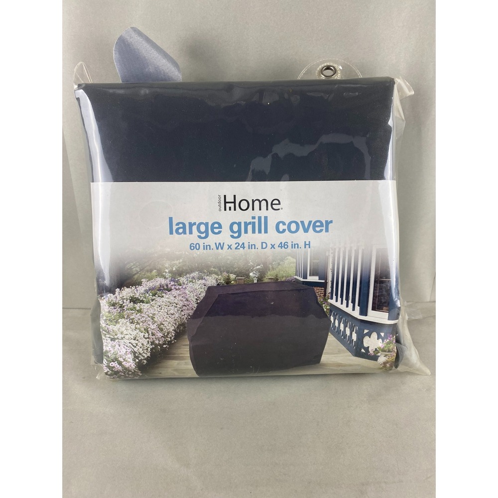 Outdoor Home Large Grill Cover 60x24x46 Black Weather Resistant BBQ Protector - Picture 2 of 8
